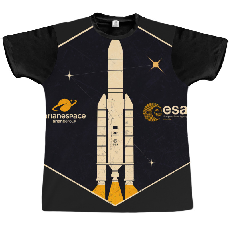 Esa European Space Agency Ariane Graphic T-shirt | Artistshot