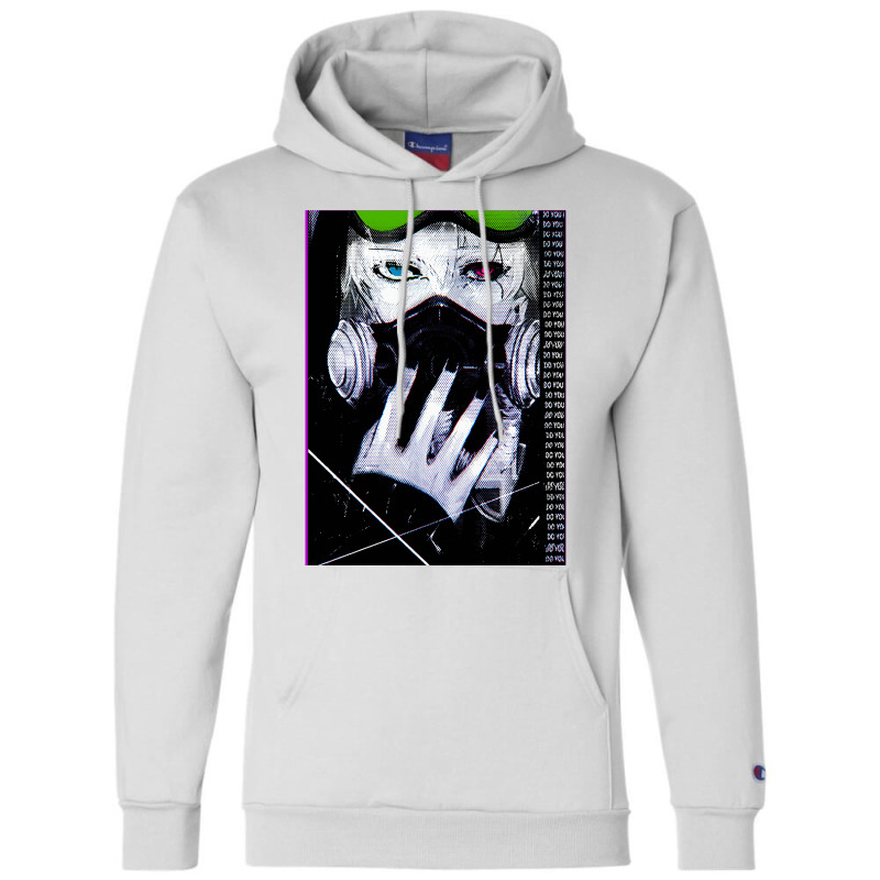 Vaporwave Cyberpunk Glitch Girl Champion Hoodie | Artistshot