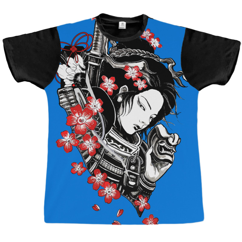 Japanese Geisha Samurai Traditional Urban Cool Style Graphic T-shirt | Artistshot