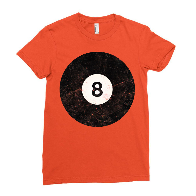 Pool Ball 8 Billiards Eight Ladies Fitted T-Shirt by kassirromkes5 | Artistshot