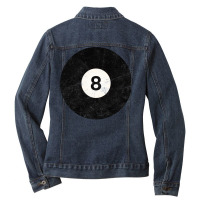 Pool Ball 8 Billiards Eight Ladies Denim Jacket | Artistshot