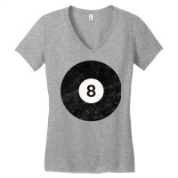 Pool Ball 8 Billiards Eight Women's V-neck T-shirt | Artistshot