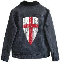 Crusader Knights Templar Cross Unisex Sherpa-lined Denim Jacket | Artistshot