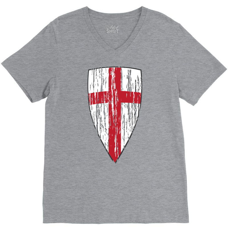 Crusader Knights Templar Cross V-neck Tee | Artistshot