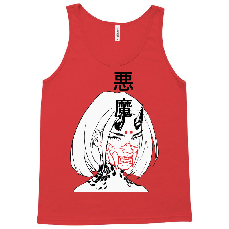 Vaporwave Cyberpunk Samurai Evil Girl Tank Top | Artistshot