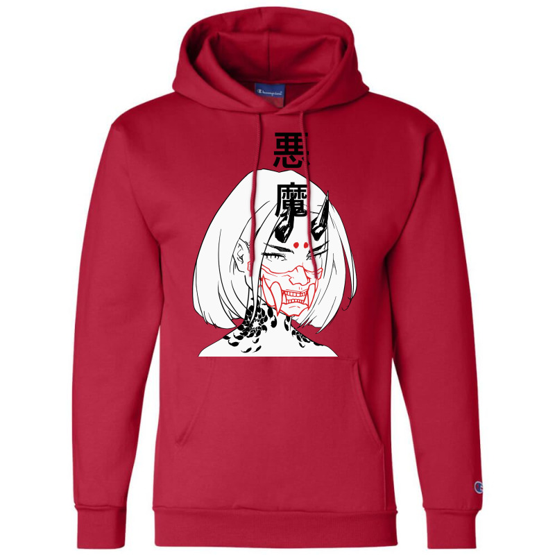 Vaporwave Cyberpunk Samurai Evil Girl Champion Hoodie | Artistshot