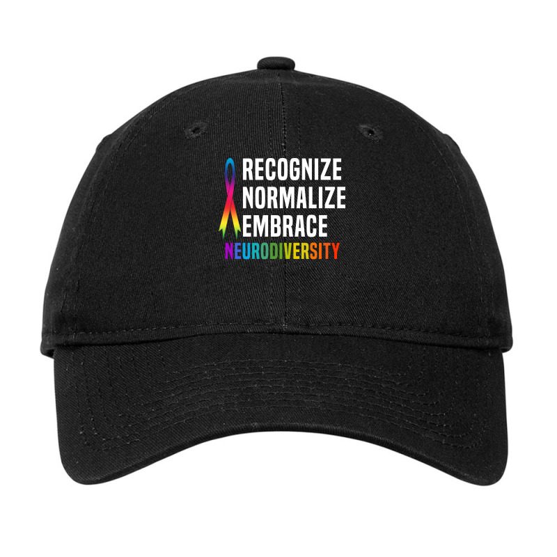 Recognize Normalize Embrace Neurodiversity Red Boy Adjustable Cap by soerispatijna | Artistshot