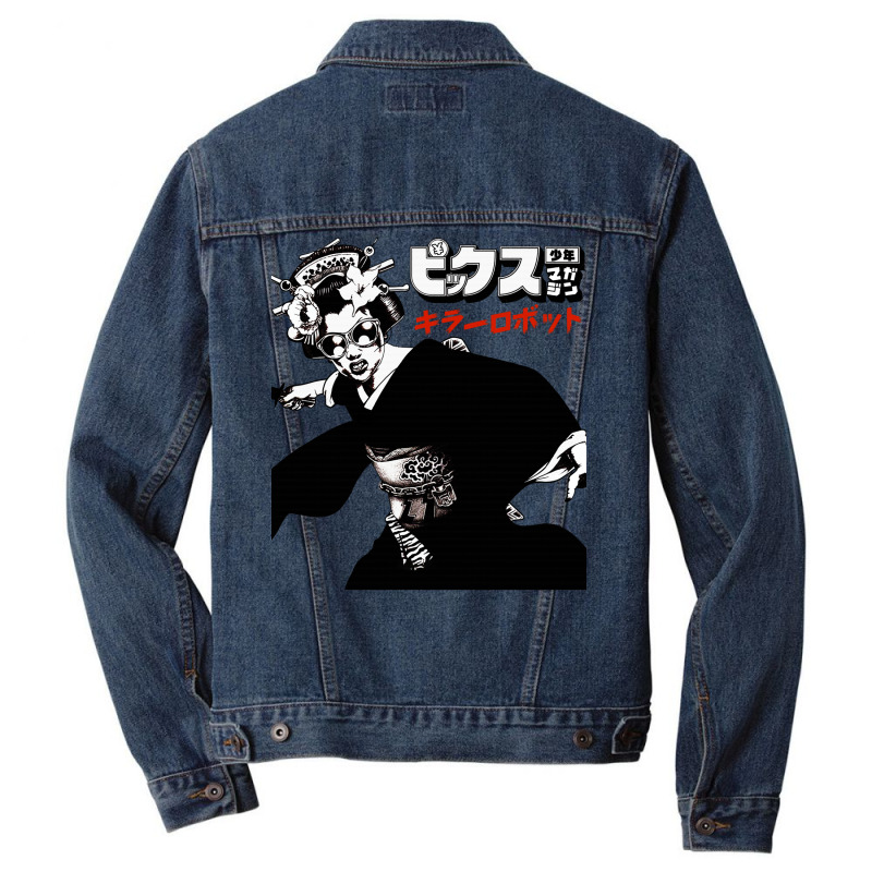 Japanese Geisha Urban Pop Art Style Men Denim Jacket | Artistshot