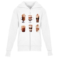 Caramel Coffee,assorted Caramel Coffee Latte Youth Zipper Hoodie | Artistshot