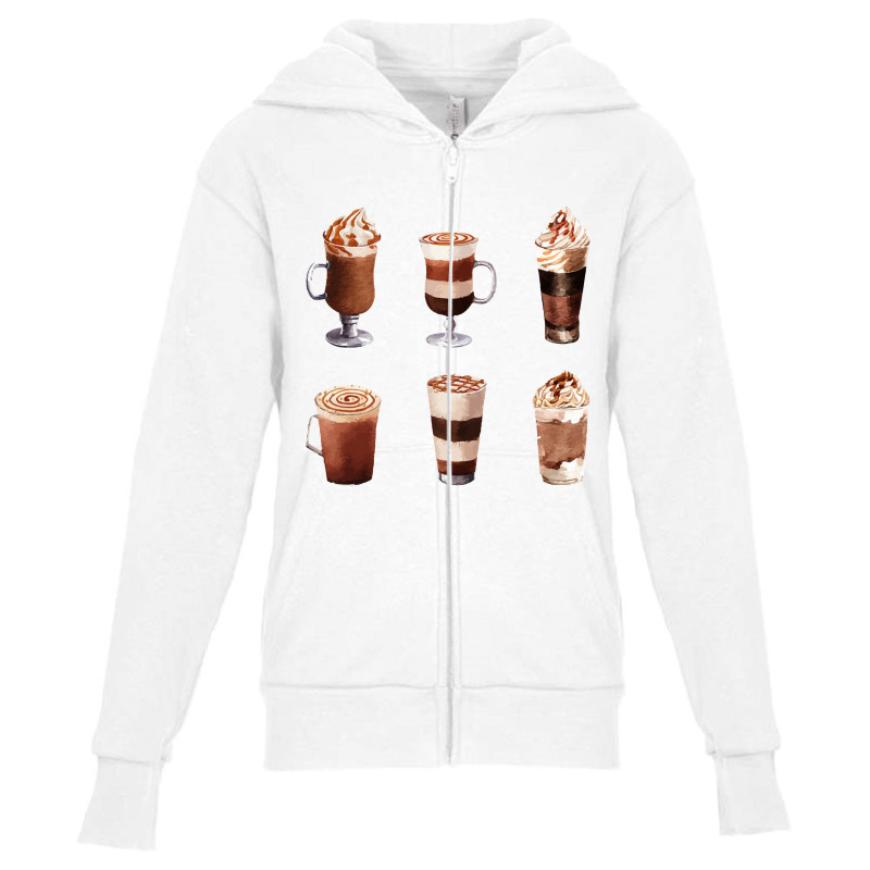 Caramel Coffee,assorted Caramel Coffee Latte Youth Zipper Hoodie by tomjerrycrush39 | Artistshot