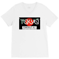 Vaporwave Cyberunk Tokyo V-neck Tee | Artistshot