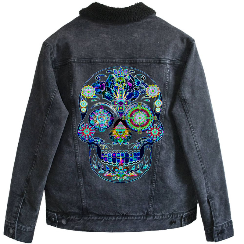 Artistshort Trending Machine Elf Psychedelic Being Spiritual Unisex Sherpa-lined Denim Jacket | Artistshot