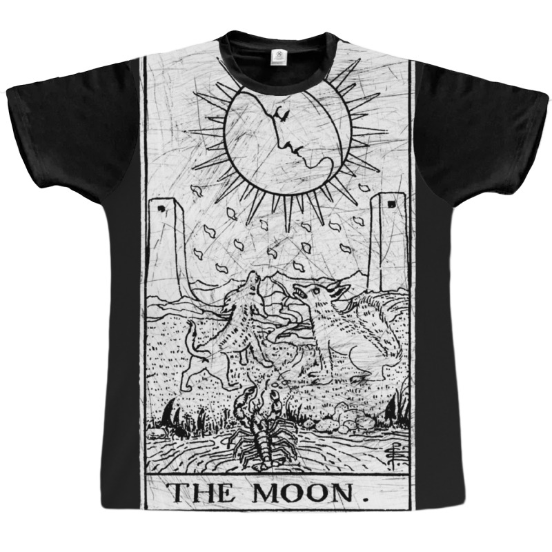 The Moon Tarot Card Major Arcana Fortune Telling Occult Essential Graphic T-shirt by apolitery | Artistshot