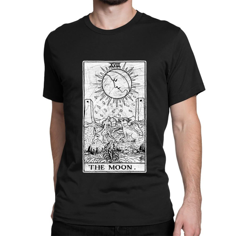 The Moon Tarot Card Major Arcana Fortune Telling Occult Essential Classic T-shirt by apolitery | Artistshot