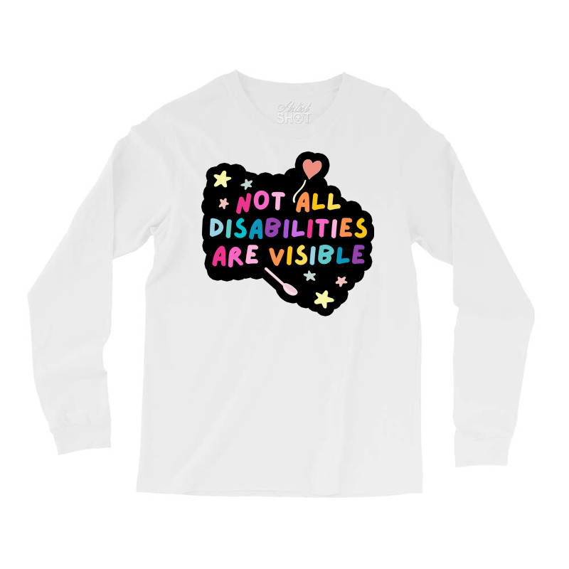 Not All Disabilities Are Visible Retro Long Sleeve Shirts by breezijesekao | Artistshot