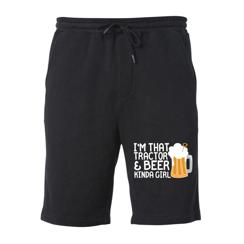 Tractor Beer Kinda Girl Farmer Aesthetic (1) Fleece Short | Artistshot