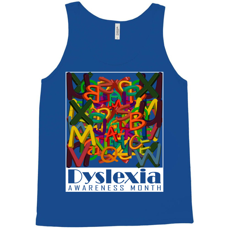 Dyslexia Awareness Month 3d Mixed Letters Girl Tank Top | Artistshot