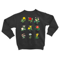 Hot Trend Vintage Botanical Beautiful Floral Flower Power Botanic 70s Toddler Sweatshirt | Artistshot