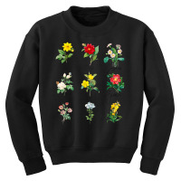 Hot Trend Vintage Botanical Beautiful Floral Flower Power Botanic 70s Youth Sweatshirt | Artistshot