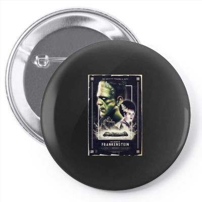 Frankie Finds Love! Frankenstein Boris Karloff Classic Pin-back Button ...