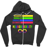 Recognize Normalize Embrace Celebrate Neurodiversity Girl Zipper Hoodie | Artistshot