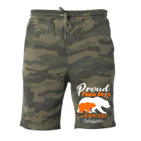 Proud Papa Bear Adhd Warrior Support Adhd Warrior Gifts Stars Fleece Short | Artistshot