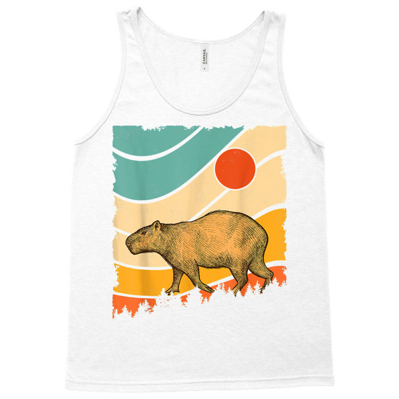 Vintage Retro Style Awesome Wild Giant Cavy Rodent Capybara T Shirt Tank Top | Artistshot