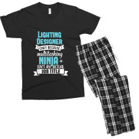 Lighting Designer T Shirt Multitasking Ninja Funny Job Title Men's T-shirt Pajama Set | Artistshot