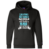 Lighting Designer T Shirt Multitasking Ninja Funny Job Title Champion Hoodie | Artistshot