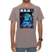 Vaporwave Neon Japanese City Night Spaceman Vintage T-shirt | Artistshot