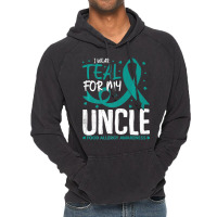 Mens I Wear Teal For Uncle Food Allergy Awareness Month Vintage Hoodie | Artistshot