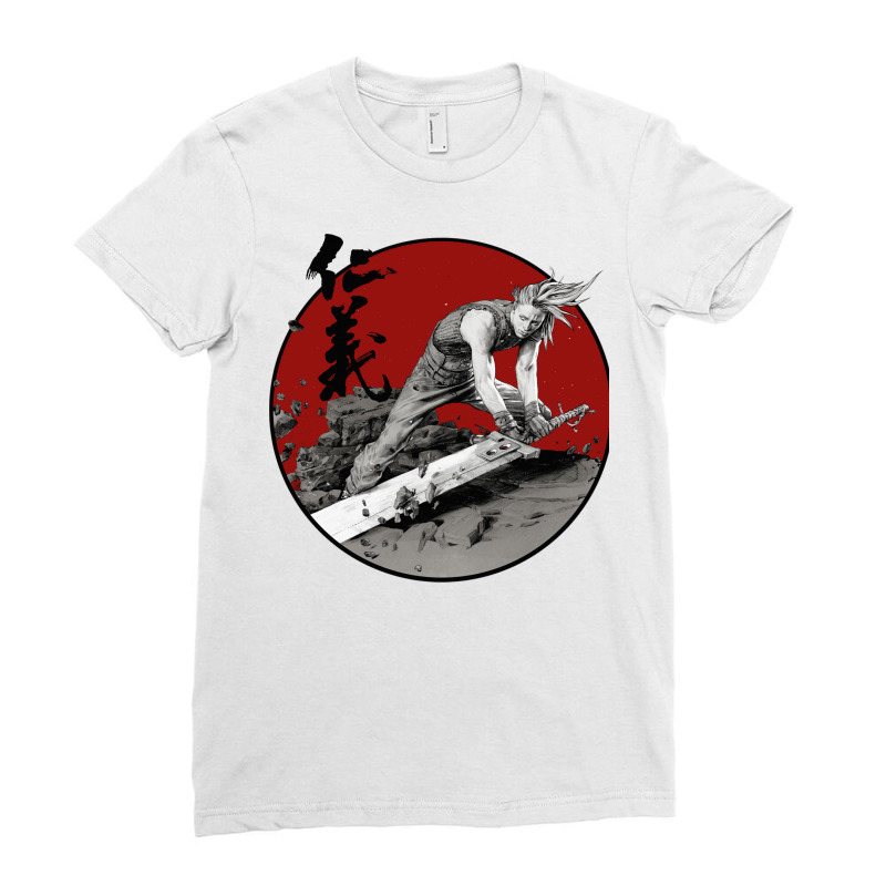 Vaporwave Samurai Blade Japanese Warrior Ladies Fitted T-Shirt by immeltsouniy | Artistshot