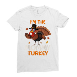Cute I'm The Mommy Turkey Family Matching Thanksgiving T Shirt Ladies Fitted T-shirt Designed By We.are.one