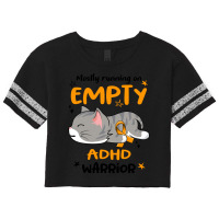 Mostly Running On Empty Adhd Warrior Humor Scorecard Crop Tee | Artistshot