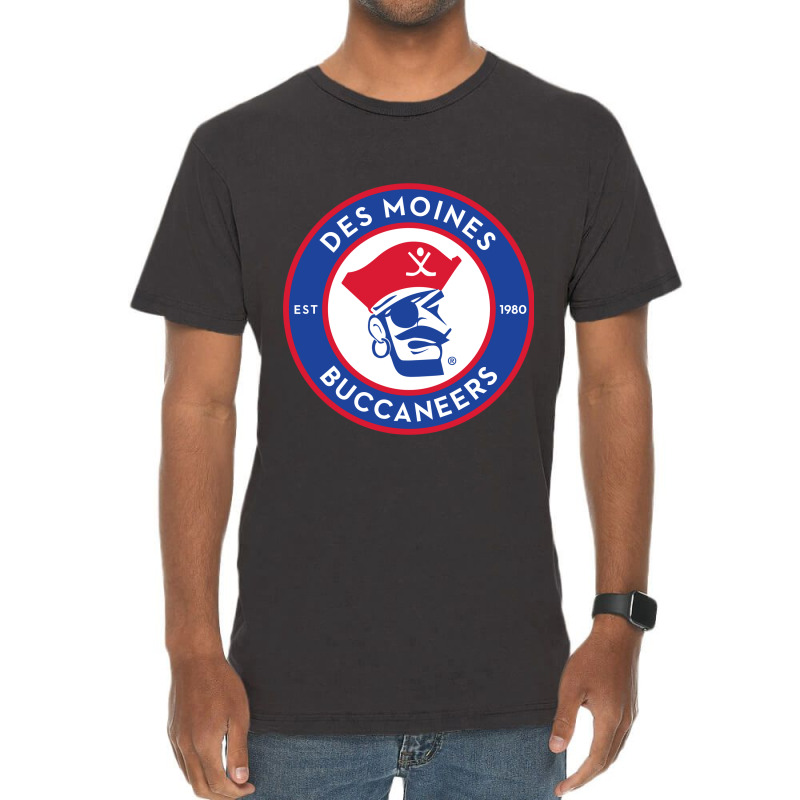 Des Moines Buccaneers Vintage T-Shirt by hilya | Artistshot