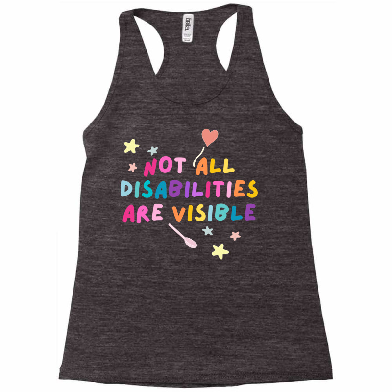 Not All Disabilities Are Visible 70s Racerback Tank by aromindeveryz | Artistshot