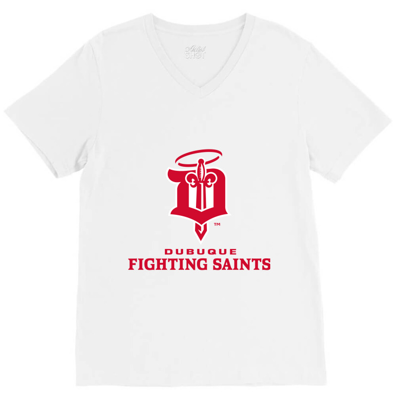 Dubuque Fighting Saints V-Neck Tee by hilya | Artistshot