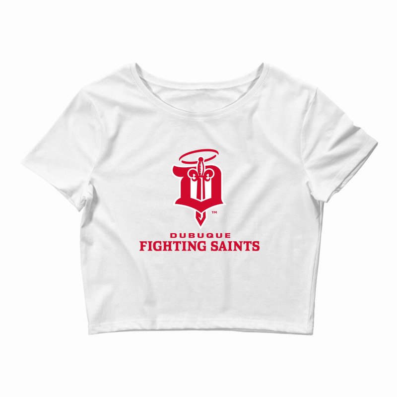 Dubuque Fighting Saints Crop Top by hilya | Artistshot