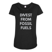 Divest From Fossil Fuels Maternity Scoop Neck T-shirt | Artistshot