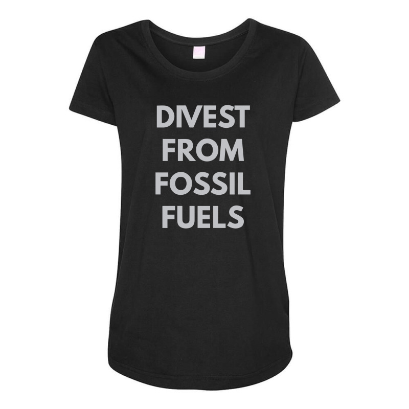 Divest From Fossil Fuels Maternity Scoop Neck T-shirt by dudi2 | Artistshot