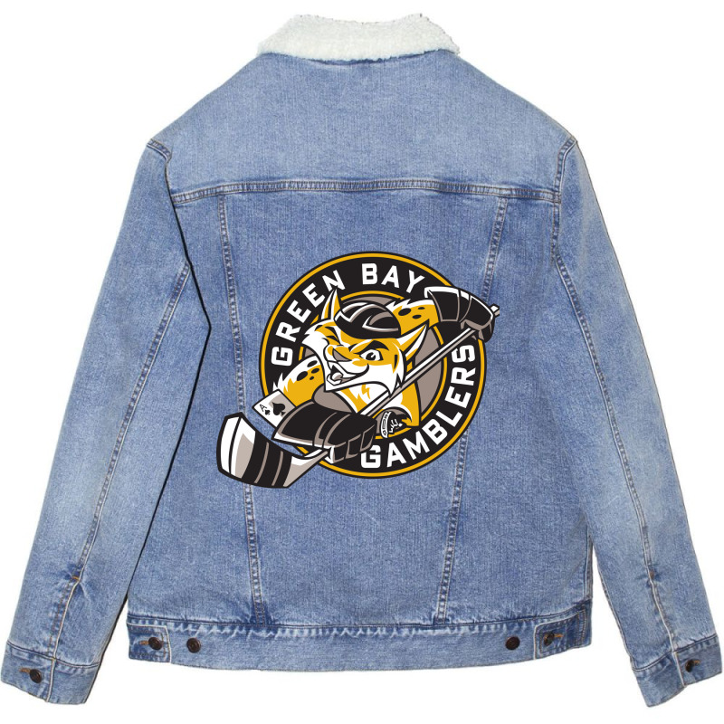 Green Bay Gamblers Unisex Sherpa-Lined Denim Jacket by hilya | Artistshot