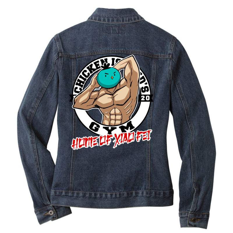 Chicken Island Gym Ladies Denim Jacket by lindealleshs | Artistshot