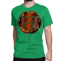 Leopard Skin Winged Cross Goetic Coin Sigil Seal Of Haures Stars Classic T-shirt | Artistshot