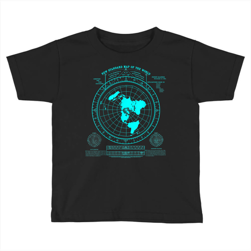 Gleason's New Standard Map Of The World, Flat Earth T Shirt Toddler T-shirt | Artistshot