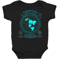 Gleason's New Standard Map Of The World, Flat Earth T Shirt Baby Bodysuit | Artistshot