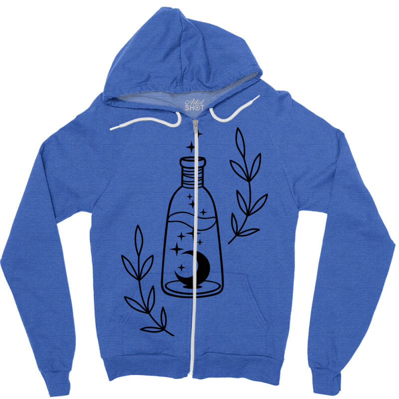 Moon Potionz Hipster Zipper Hoodie | Artistshot