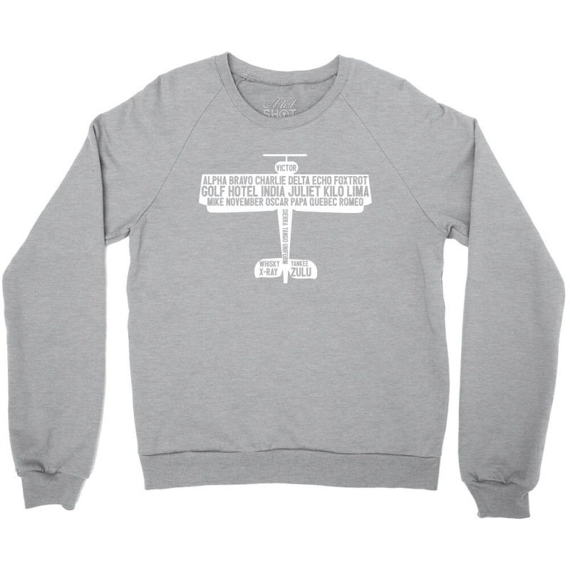 Airplane Pilot Air Traffic Controller Phonetic Alphabet Travel Crewneck Sweatshirt | Artistshot