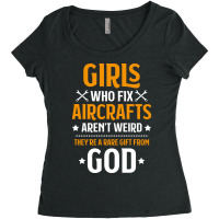 Aircraft Mechanic Aviation Maintenance Technician Quote Red Women's Triblend Scoop T-shirt | Artistshot