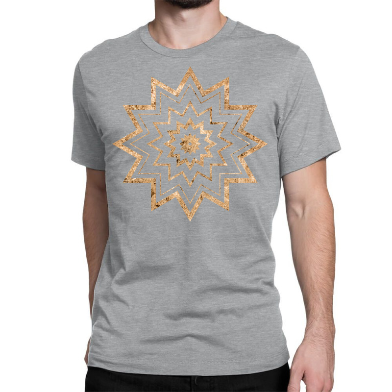 Gold Geometric Glyph Mandala Sigil Rune Sign Seal Stars Classic T-shirt | Artistshot