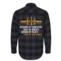 Aircraft Maintenance Technician Airplane Mechanic Retro Flannel Shirt | Artistshot